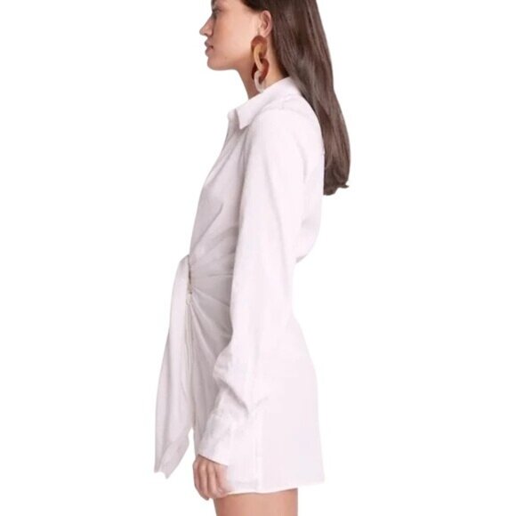 2/$30 NWT Choosy Crosby 4 Plunge Neckline Shirt Dress - Picture 8 of 15